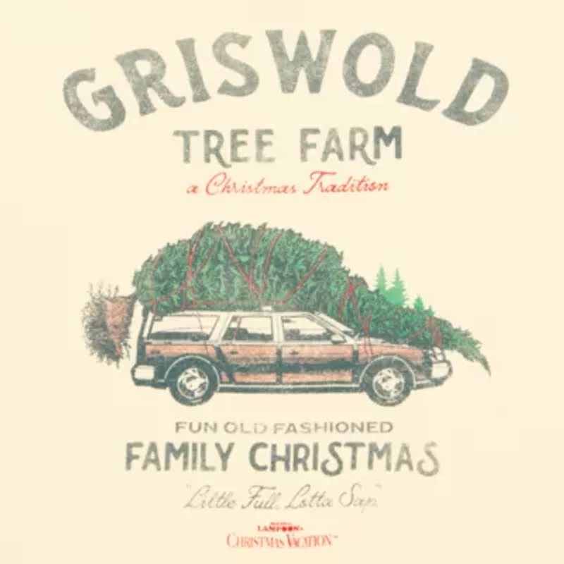 Griswalds Oversized Tee Womens Juniors Crew Neck Short Sleeve Graphic T-Shirt