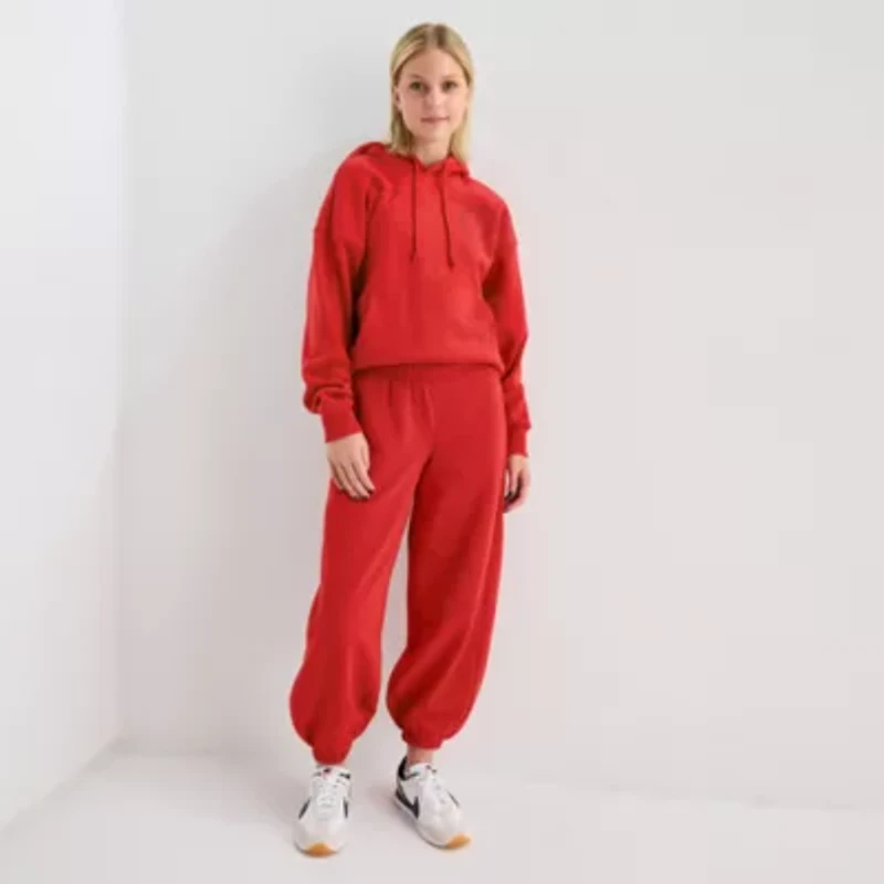 Arizona Womens Juniors Cinched Fleece Active Jogger Pant