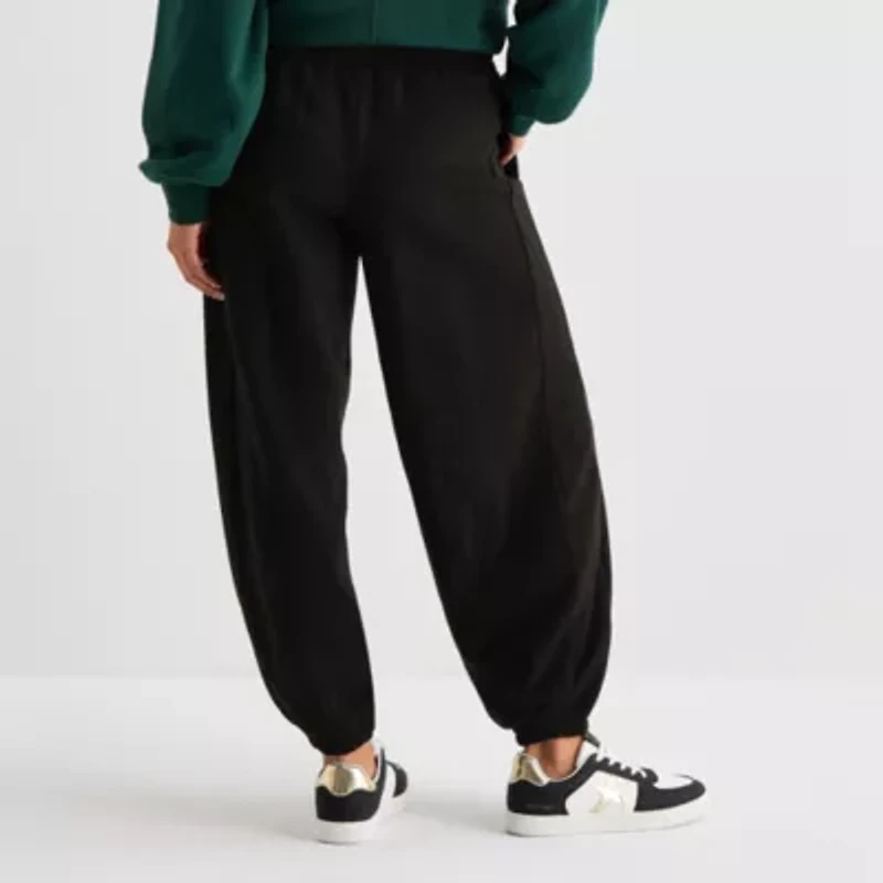 Arizona Womens Juniors Cinched Fleece Active Jogger Pant