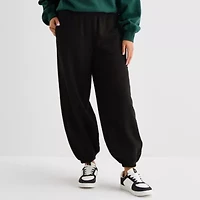 Arizona Womens Juniors Cinched Fleece Active Jogger Pant