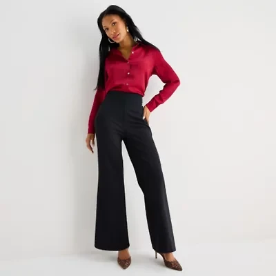 Bold Elements Womens Wide Leg High Rise Trouser