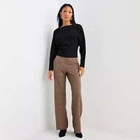 Worthington Womens Boat Neck Long Sleeve Pullover Sweater