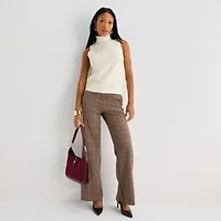 Worthington Womens Funnel Neck Sleeveless Pullover Sweater