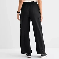 Stylus Womens Wide Leg High Rise Cargo Pant