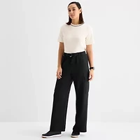 Stylus Womens Wide Leg High Rise Cargo Pant