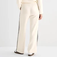 Stylus Womens Wide Leg High Rise Track Pant