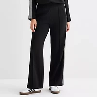Stylus Womens Wide Leg High Rise Track Pant