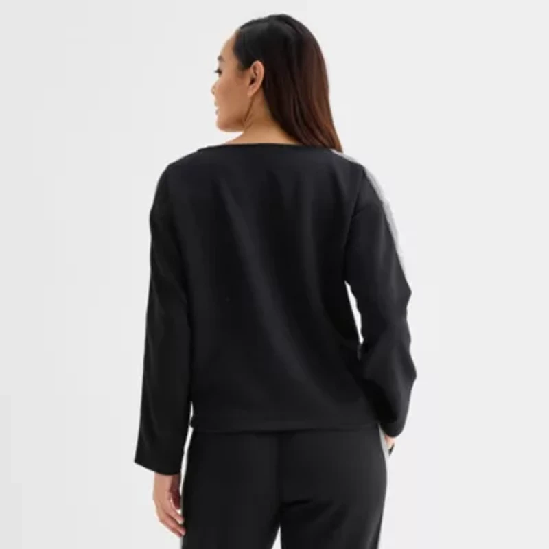 Stylus Womens Round Neck Long Sleeve Sweatshirt