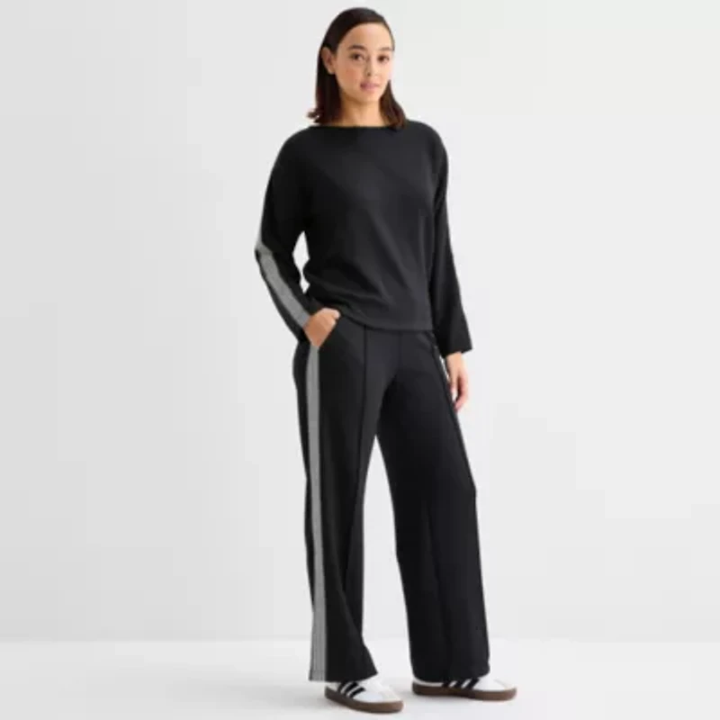 Stylus Womens Round Neck Long Sleeve Sweatshirt