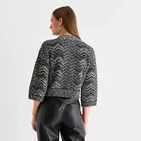 Worthington Womens Crew Neck Long Sleeve Pullover Sweater
