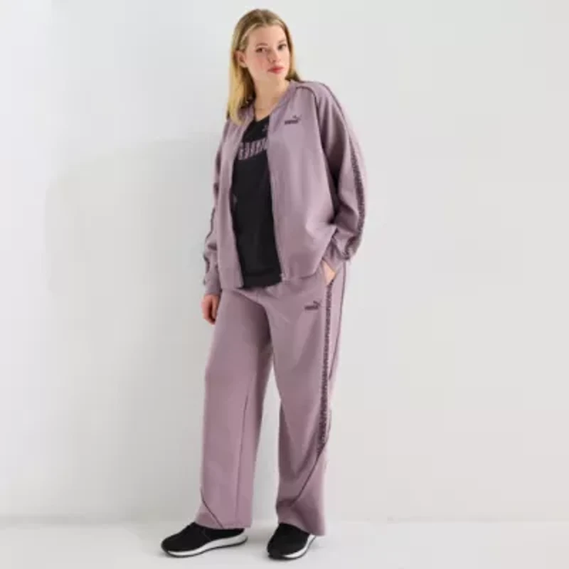 Puma Womens Animal Print Relaxed Track Jacket Plus