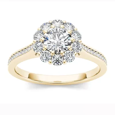 1/ CT.T.W. Natural Round Diamond 14K Gold Engagement Ring