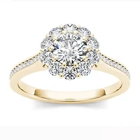 1/ CT.T.W. Natural Round Diamond 14K Gold Engagement Ring