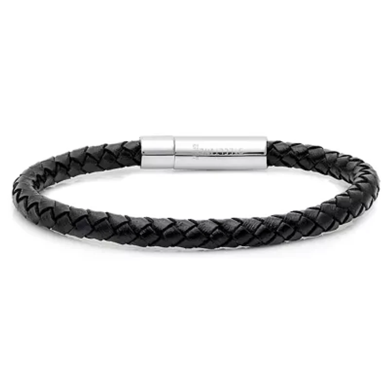 Steeltime Mens Stainless Steel Wrap Bracelet