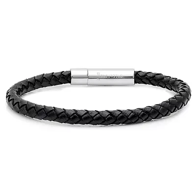 Steeltime Mens Stainless Steel Wrap Bracelet