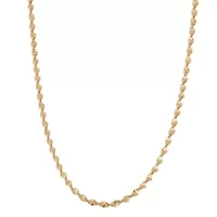 18K Gold Over Silver 20 Inch Twisted Herringbone Chain Necklace