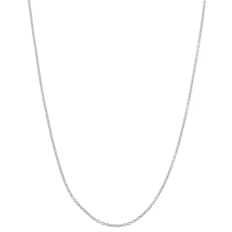 Unisex Adult Sterling Silver 22 Inch Cable Chain Necklace