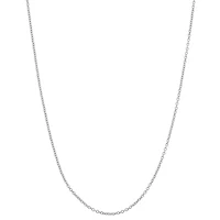 Unisex Adult Sterling Silver 22 Inch Cable Chain Necklace