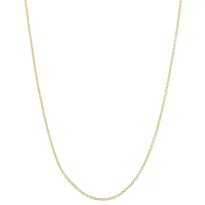 Unisex Adult 14K Gold Over Silver 22 Inch Cable Chain Necklace