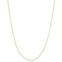 Unisex Adult 14K Gold Over Silver 22 Inch Cable Chain Necklace