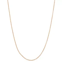 Unisex Adult 14K Gold Over Silver 22 Inch Cable Chain Necklace