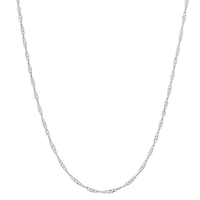 Unisex Adult Sterling Silver 20 Inch Singapore Chain Necklace