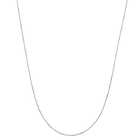 Unisex Adult Sterling Silver 22 Inch Box Chain Necklace