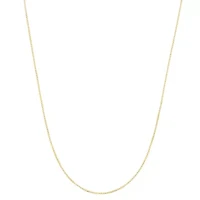 Unisex Adult 14K Gold Over Silver 22 Inch Box Chain Necklace