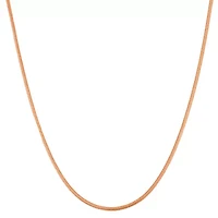 Unisex Adult 14K Gold Over Silver 22 Inch Snake Chain Necklace