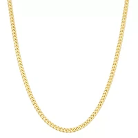 Unisex Adult 14K Gold Over Silver 22 Inch Curb Chain Necklace