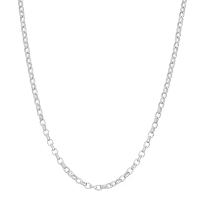 Unisex Adult Sterling Silver 22 Inch Chain Necklace