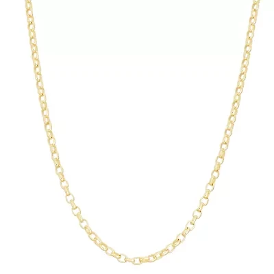 Unisex Adult 14K Gold Over Silver 22 Inch Link Necklace