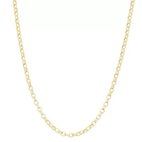 Unisex Adult 14K Gold Over Silver 22 Inch Link Necklace
