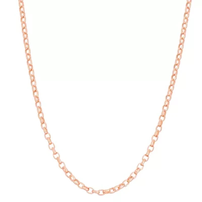 Unisex Adult 14K Gold Over Silver 22 Inch Chain Necklace