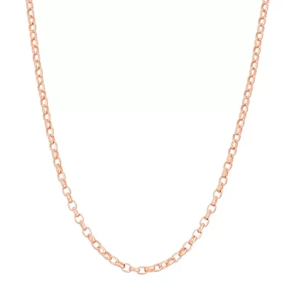Unisex Adult 14K Gold Over Silver 22 Inch Chain Necklace