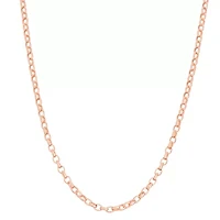 Unisex Adult 14K Gold Over Silver 22 Inch Chain Necklace
