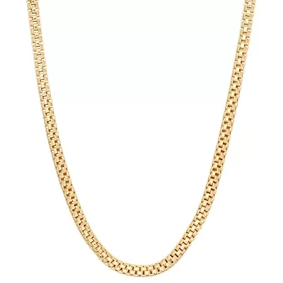 Unisex Adult 14K Gold Over Silver 18 Inch Chain Necklace