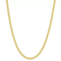 Unisex Adult 14K Gold Over Silver 16 Inch Curb Chain Necklace