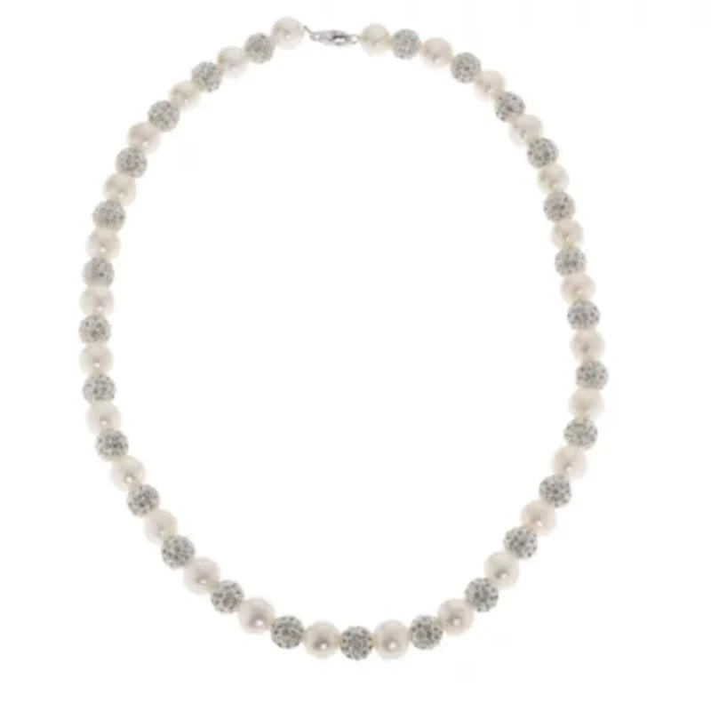 Womens White 18 Inch Strand Necklace
