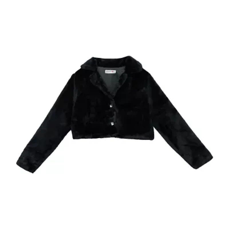 Knit Works Little & Big Kid Girls Faux Fur Midweight Puffer Coat