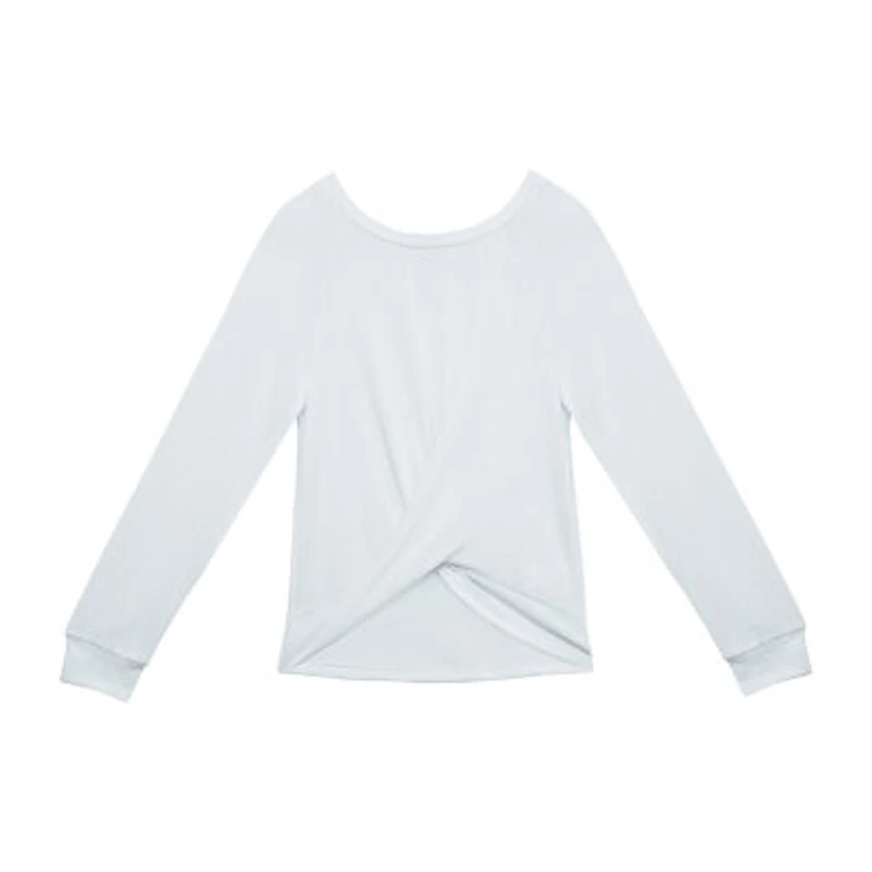 Beautees Little & Big Girls Round Neck Long Sleeve T-Shirt