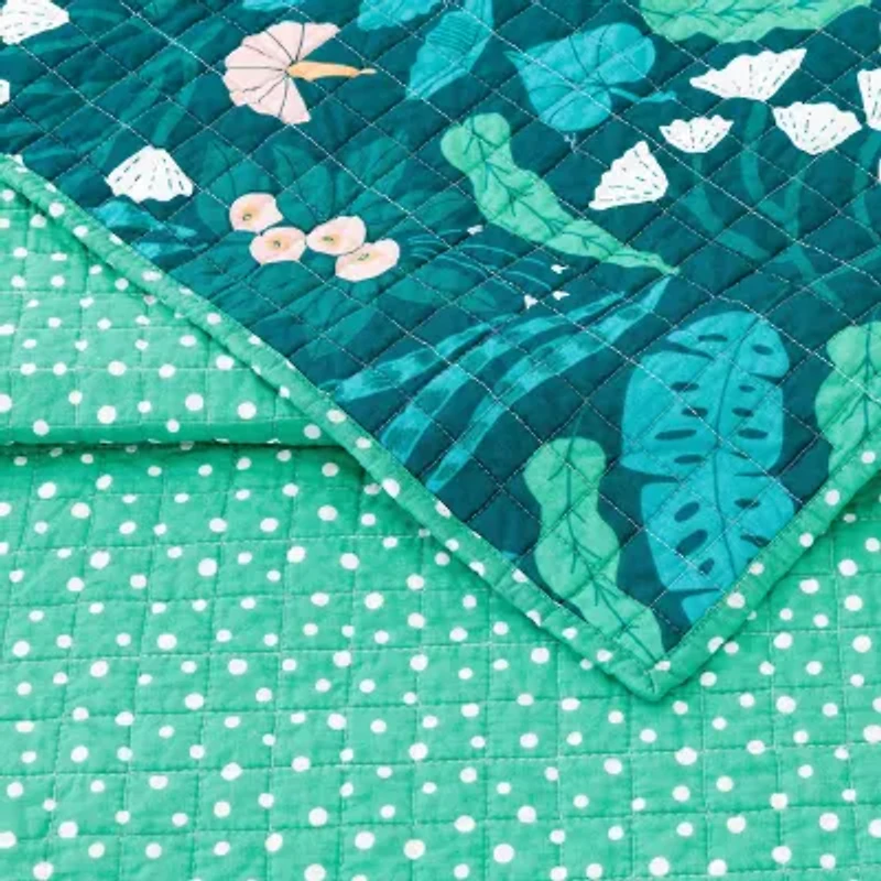 Makers Collective Elizabeth Olwen Jungle Floral 3-pc. Reversible Quilt Set