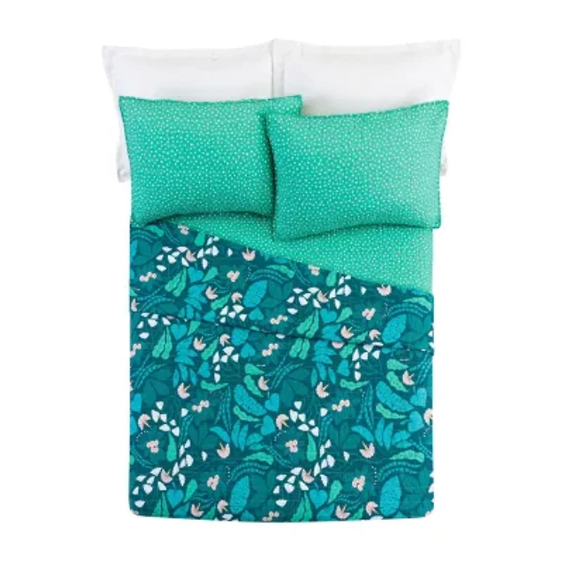 Makers Collective Elizabeth Olwen Jungle Floral 3-pc. Reversible Quilt Set