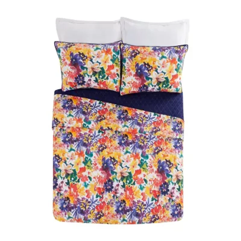 Makers Collective Creative Ingrid Garden Bloom Reversible Quilt Set