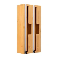 Home Expressions Bamboo Wrap Cutter and Dispenser Drawer Storage