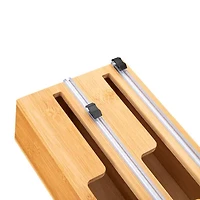 Home Expressions Bamboo Wrap Cutter and Dispenser Drawer Storage