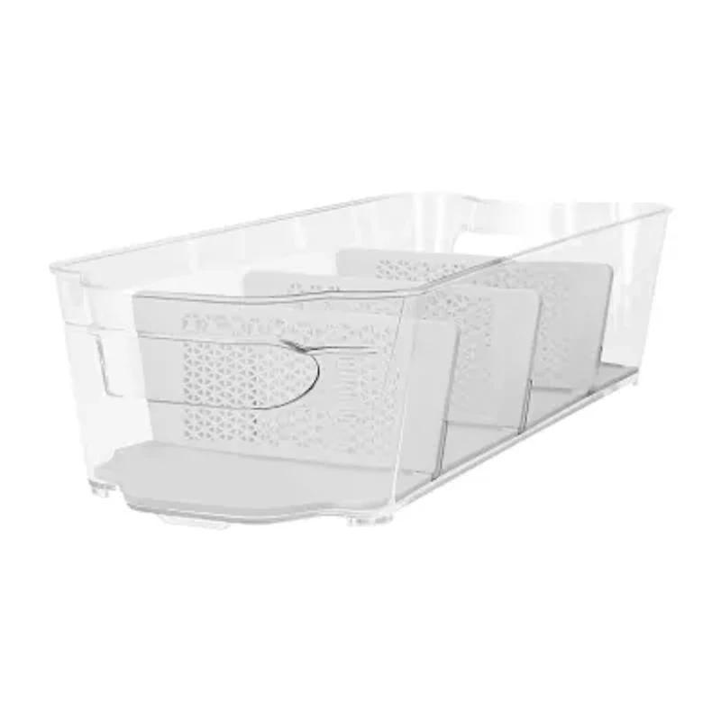 Home Expressions Silicone Liner Sectional 4-Compartment Storage Bin