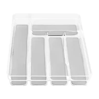 Home Expressions Acrylic & Silicone 5 Section Utensil Holder