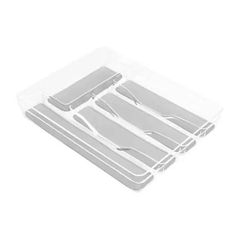 Home Expressions Acrylic & Silicone 5 Section Utensil Holder