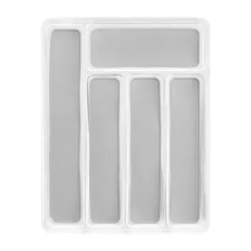 Home Expressions Acrylic & Silicone 5 Section Utensil Holder